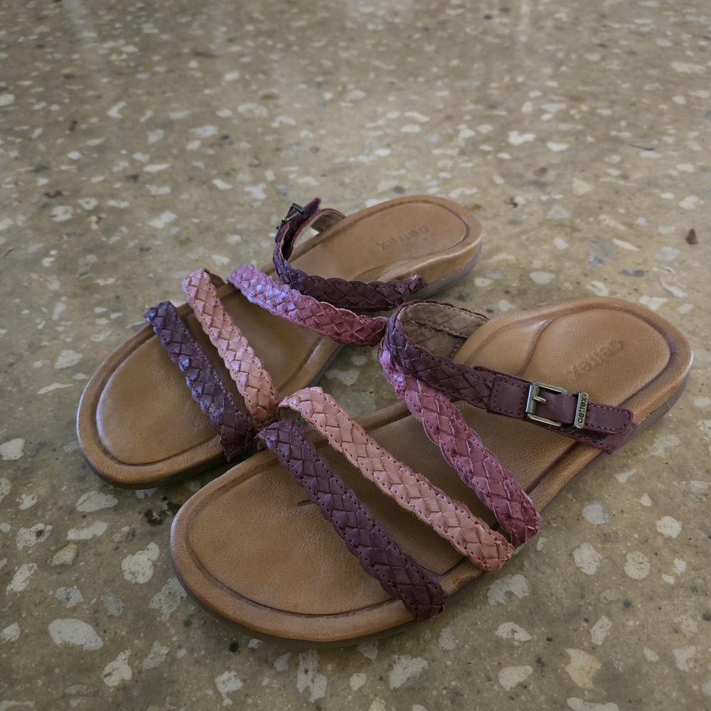 Aetrex Brielle Sandals With Braided Straps 7.5-8 - Picture 2 of 5